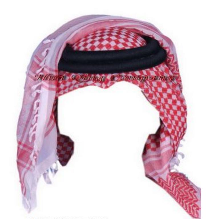 阿拉伯头巾头箍有红色吗,阿拉伯人白头巾和红方格头巾区别