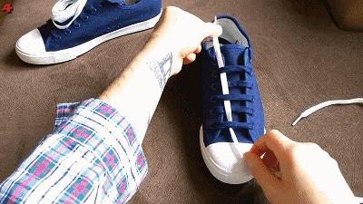 好看又时尚的鞋带新穿法,夏天鞋带这样系好穿又时髦