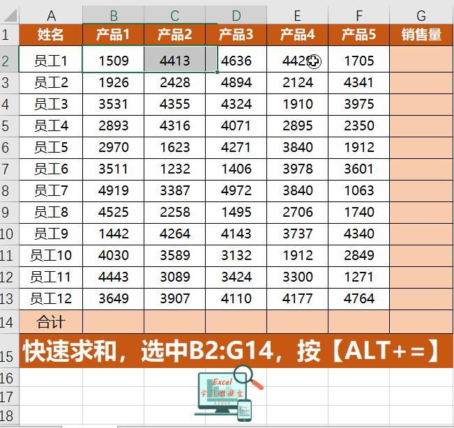excel常用求和公式及技巧,excel史上最全的求和方法你会几种