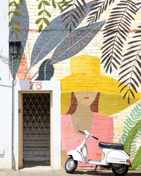 自家门口墙绘,一家房子墙绘