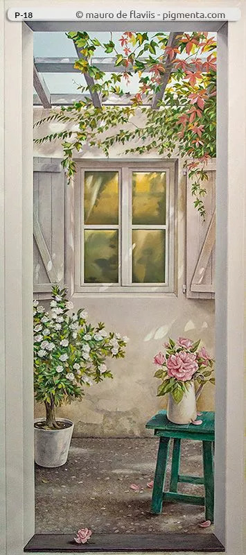 自家门口墙绘,一家房子墙绘