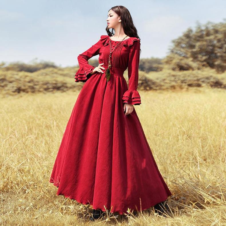 新中式复古连衣裙国风高级感,宫廷连衣裙复古宫廷风