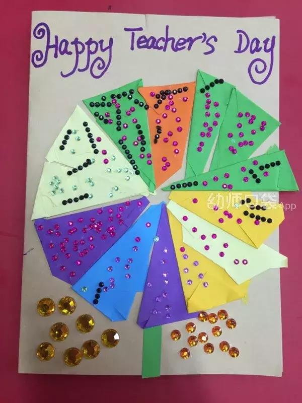 教师节手工立体花贺卡简单又漂亮,教师节的贺卡手工简单的立体花
