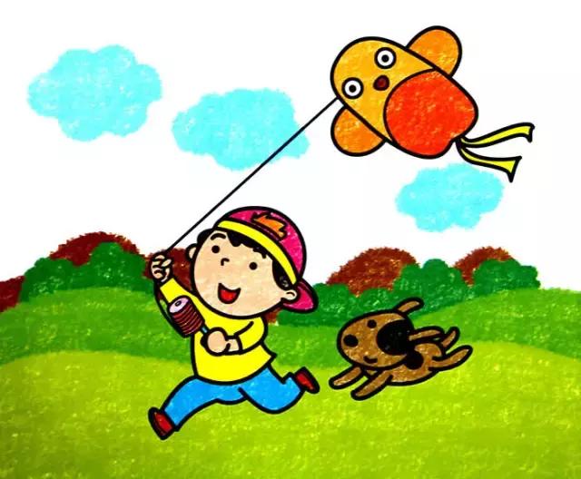 儿童油画棒画原创高清素材,儿童油画棒画素材