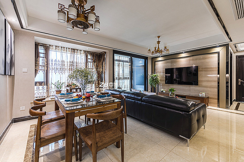 龙湖98平4房2厅2卫轻奢装修效果图,龙湖名景台装修效果图