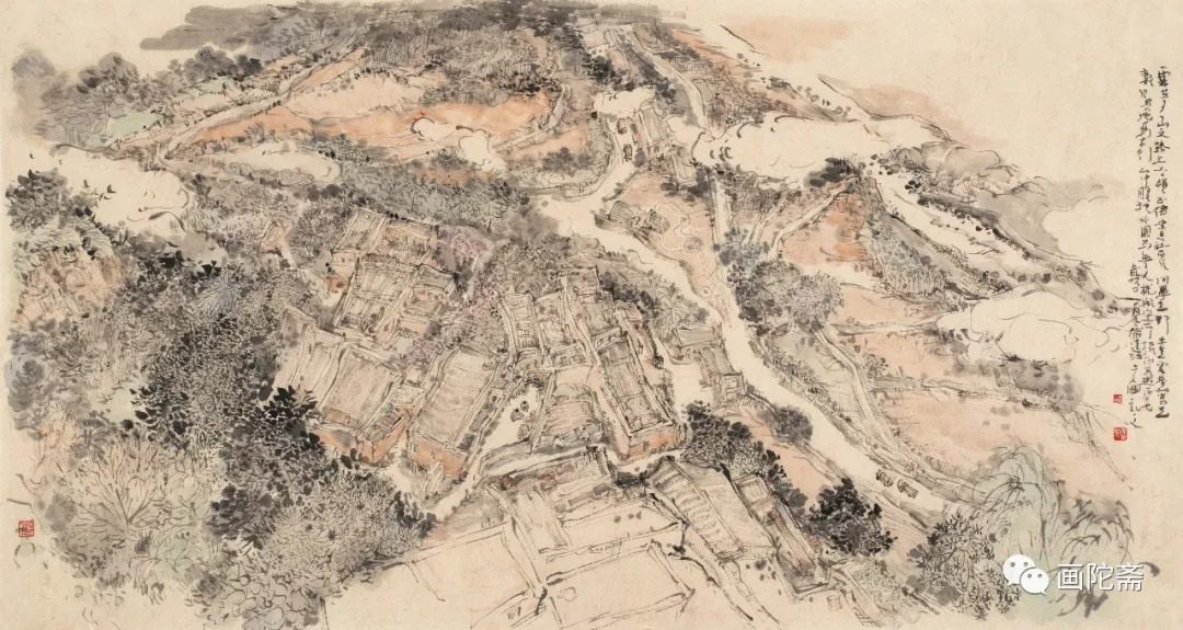 艾国山水画创作视频,艾国山水画工作室