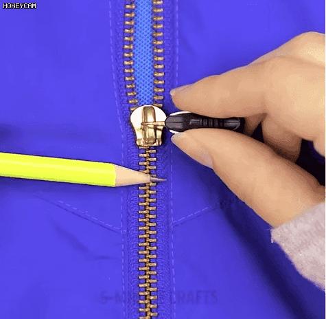 衣服拉链坏了一根吸管就能修,吸管修复拉链的方法