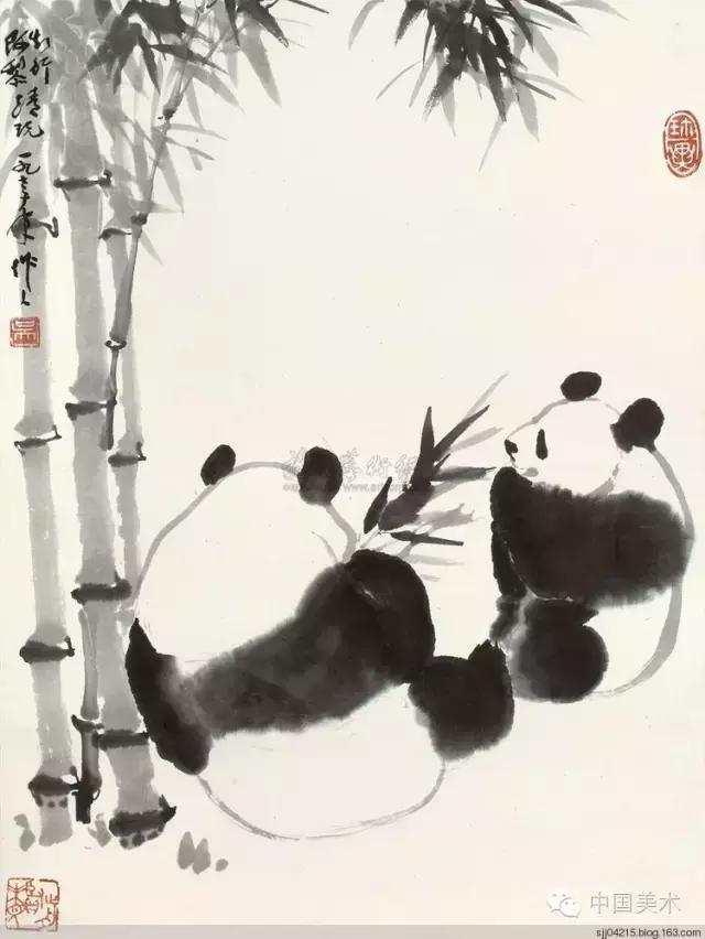 画家吴作人画骆驼,画家吴作人熊猫作品