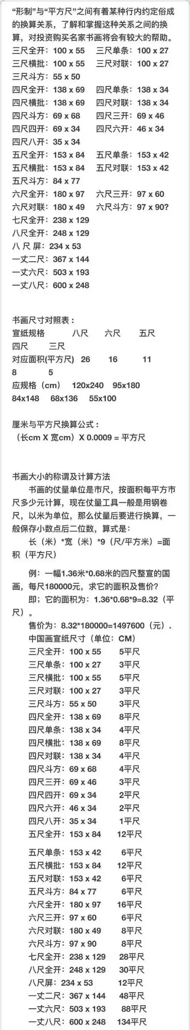 书法作品的尺寸是怎样规定的,书法作品常见尺寸及称谓