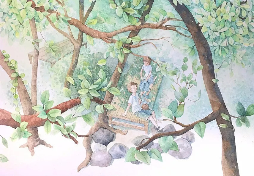 手绘妈妈和女儿的日常生活，温暖而感人