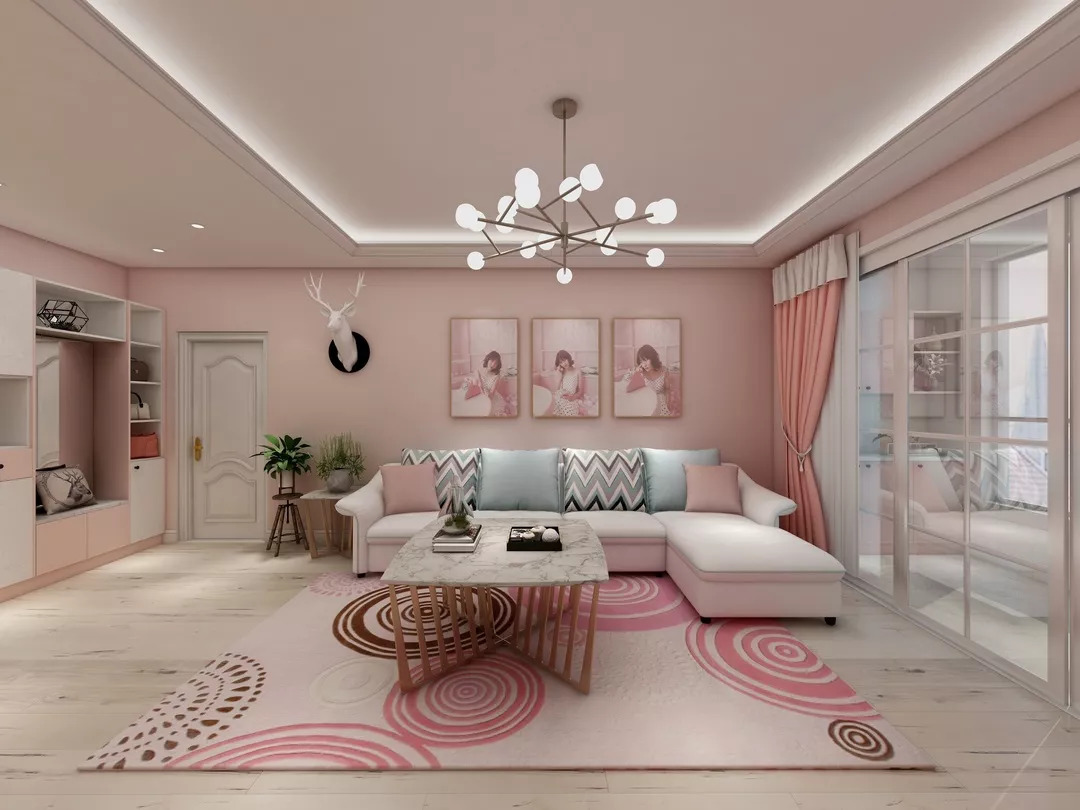 暖色系新中式轻奢混搭设计,中西混搭风格的设计