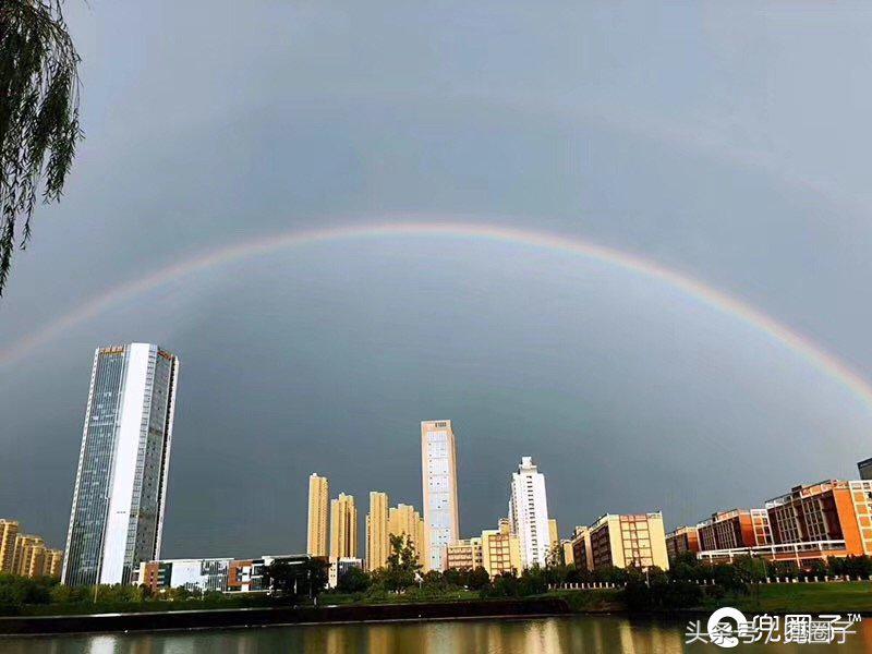 今天的双彩虹,昨天广福路上的双彩虹
