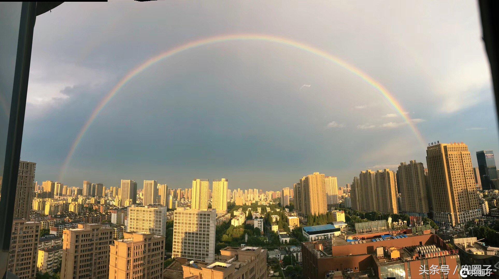 今天的双彩虹,昨天广福路上的双彩虹