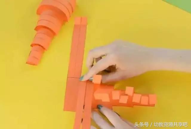 用彩色纸条制作手工卡纸,超简单卡纸手工特别好看