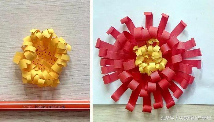 用彩色纸条制作手工卡纸,超简单卡纸手工特别好看