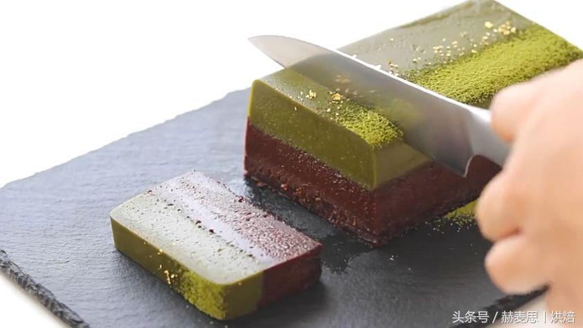 巧克力抹茶奶砖,烘焙巧克力砖怎么做