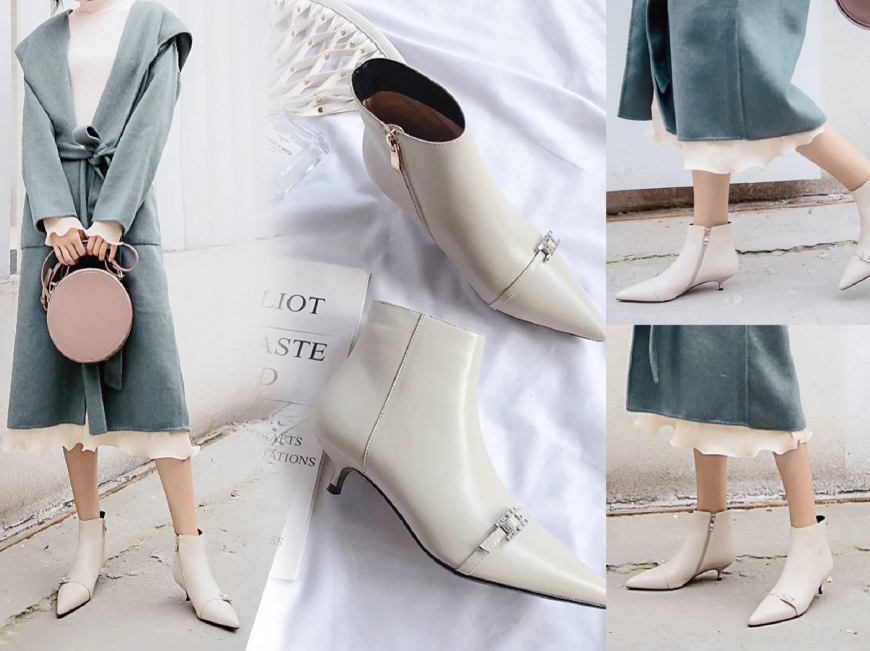 马丁靴虽然很美，但今年更流行的是“猫跟靴”，穿上太美了！