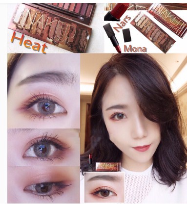 衰败城市nakedcherry眼影盘试色,衰败城市heat眼影试色