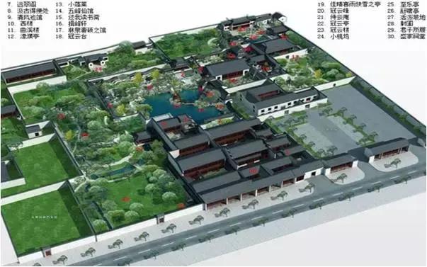 中式园林构图,中国古典园林的八种造景手法图示