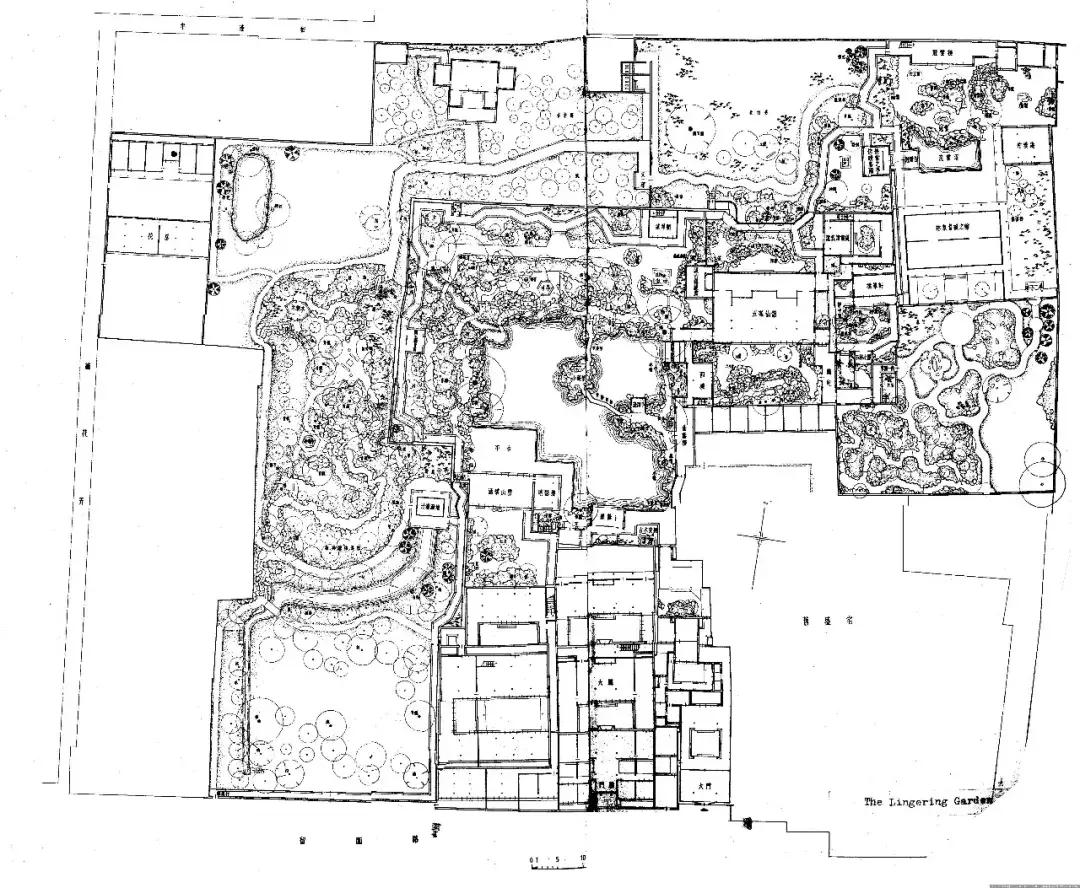 南北方园林设计图,苏式园林平面图
