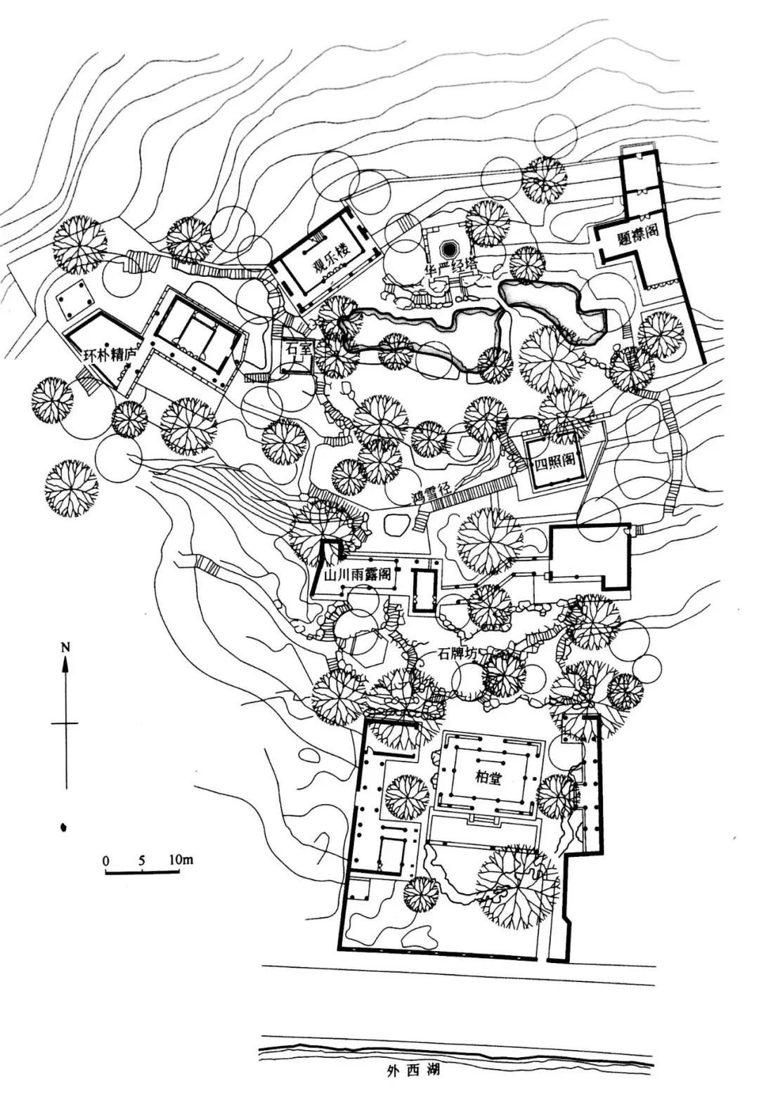 南北方园林造园,中式园林总平面
