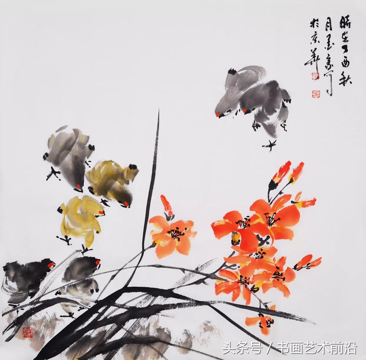 独具一格写意人物毛笔画,墨豪画鸡独具一格