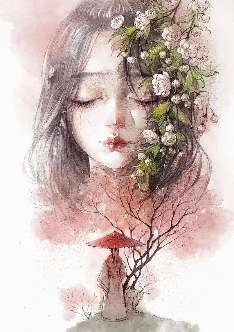 特别惊艳的古风美人画稿,惊艳古风美人手绘