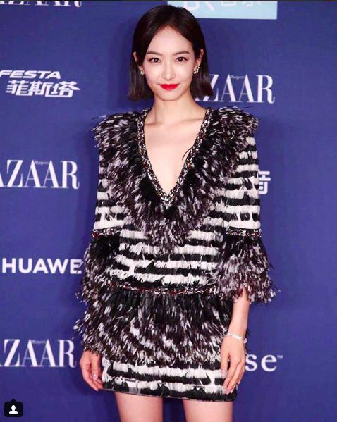 时尚芭莎盛典红毯杨颖,杨颖登时尚芭莎封面白色