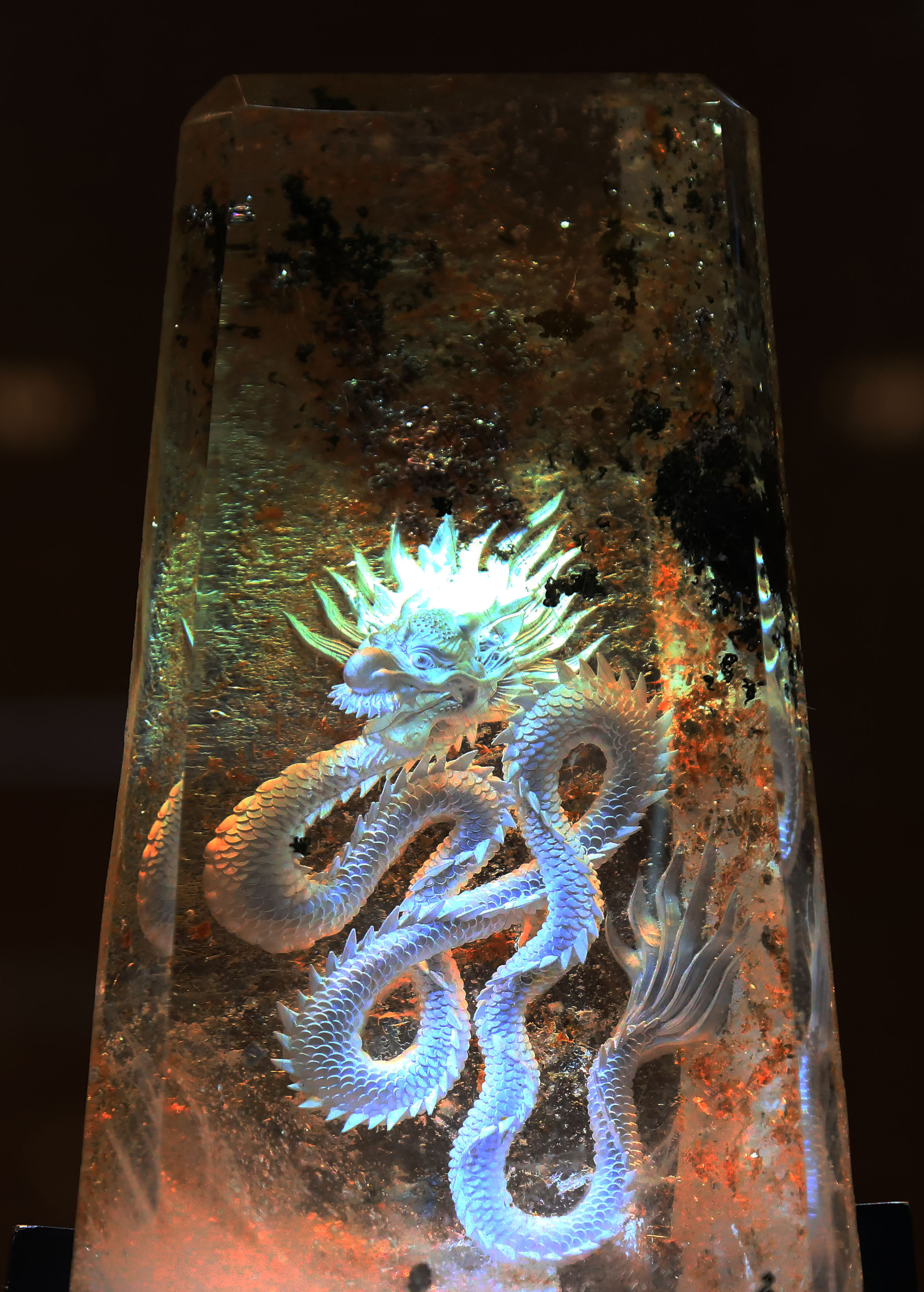 水晶内雕技法,水晶精美雕刻