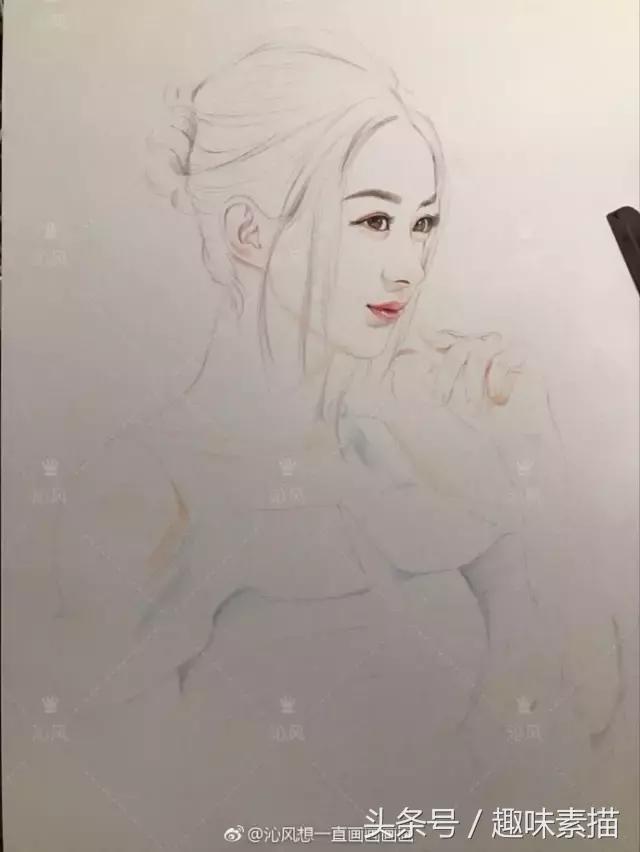 赵丽颖彩铅手绘清晰,赵丽颖彩铅画教程简单