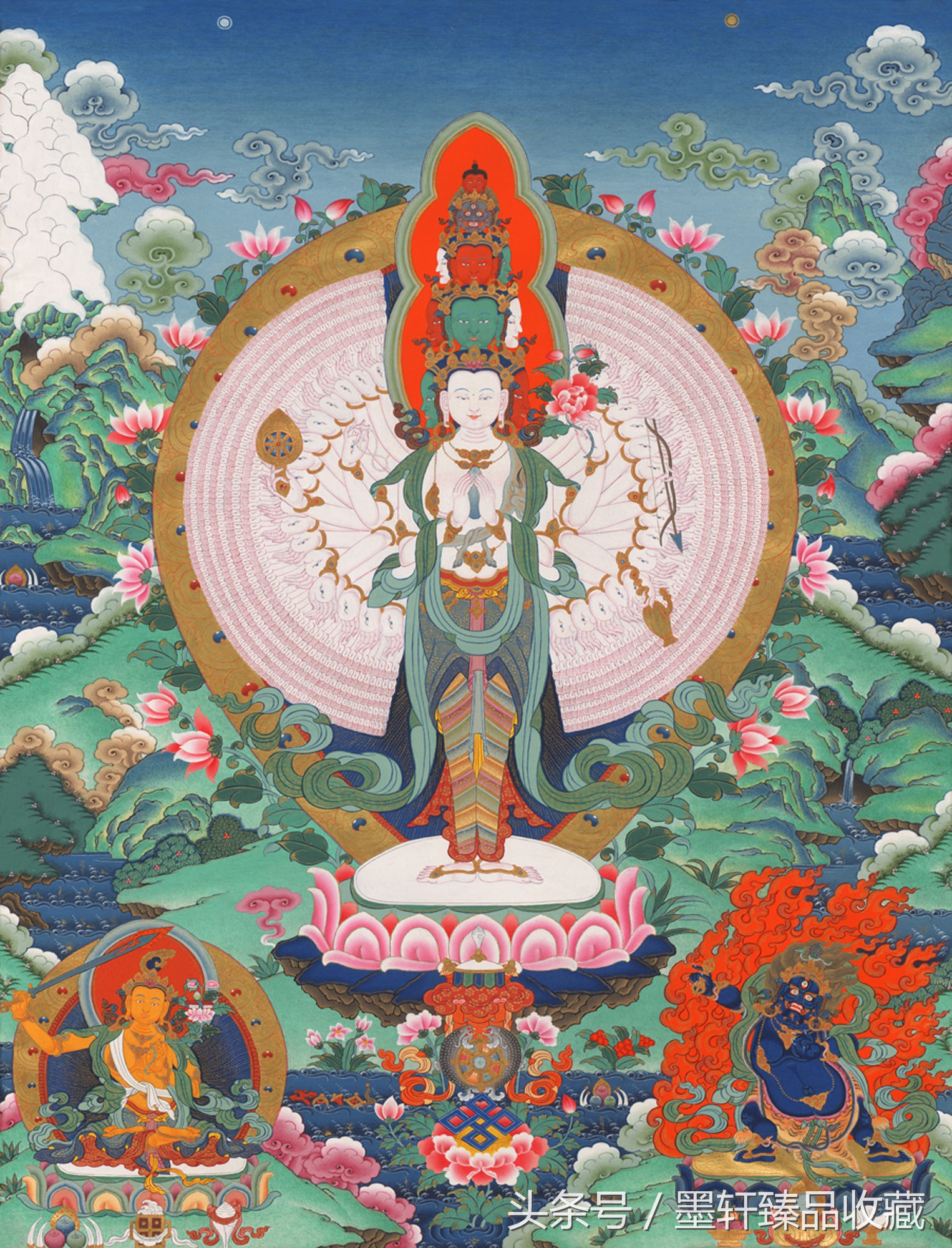 精品唐卡高清图文殊,唐卡古画入门教学视频