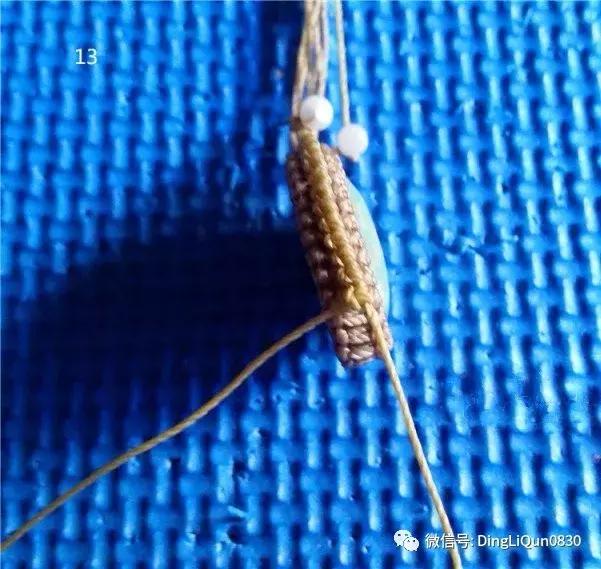 绳编宝石吊坠教程,石头吊坠穿珠子编绳教程
