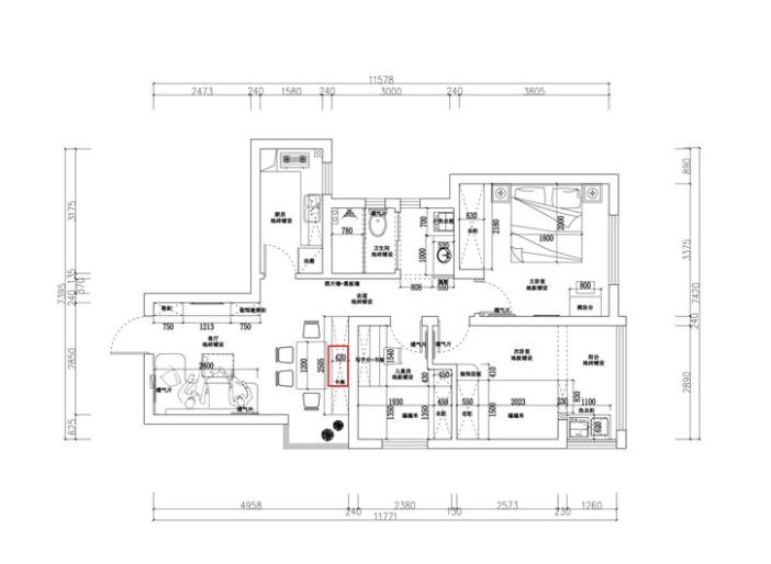 85平米简约装修效果图,90平简美风格装修效果图