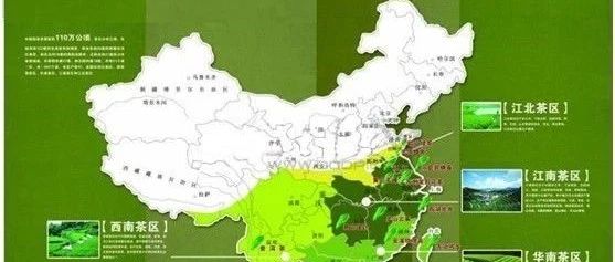 华夏大陆，四大产区，十大名茶分布