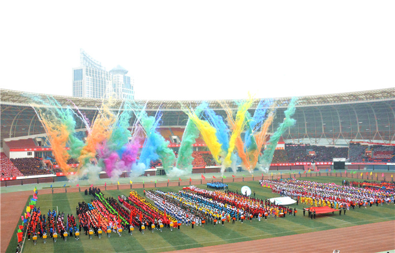 三门峡市第三中学运动会开幕式,三门峡市新时代精英学校运动会