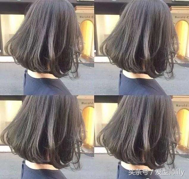 波波内扣减龄发型图片,波波短发内扣修剪教程