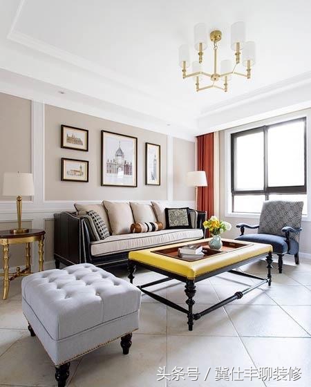 156㎡四居，现代美式风格，沙发墙用“护墙板+乳胶漆”，真漂亮