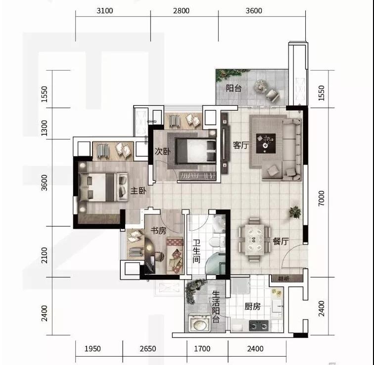 重庆观音桥附近40平小户型,观音桥最好小户型房