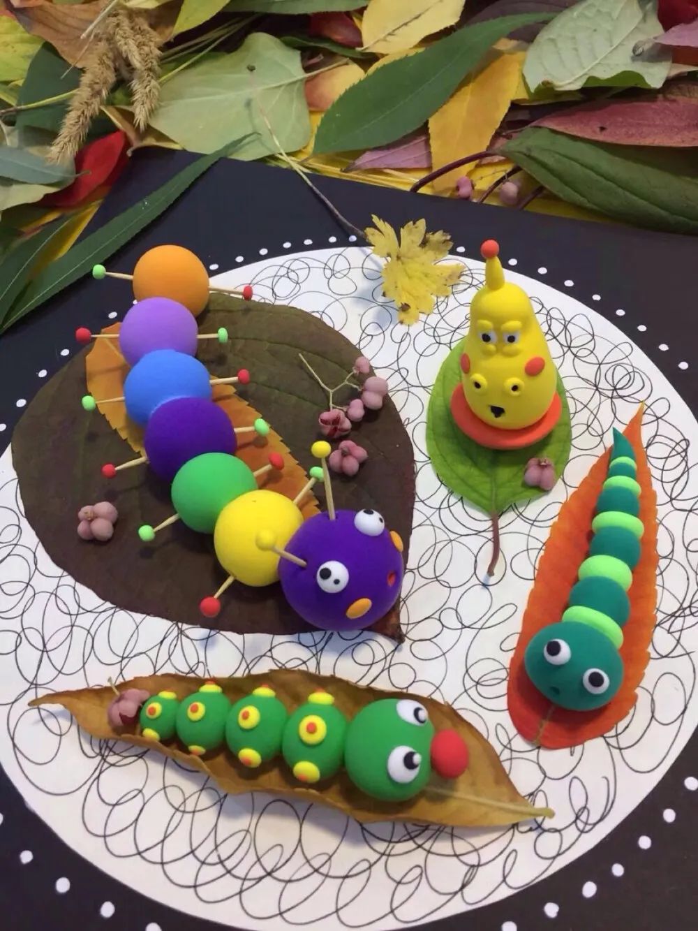 粘土手工100种简单人物在纸上制作,用超轻粘土做的手工又简单又漂亮