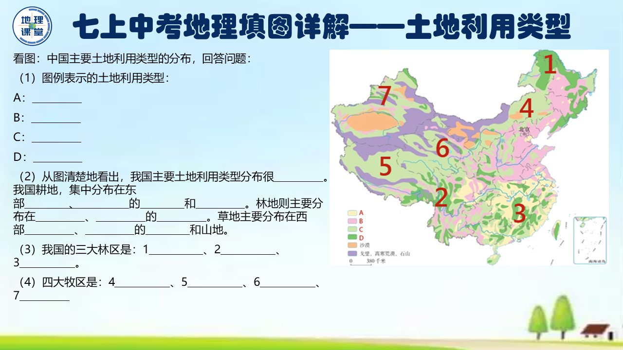 七年级下册地理填图训练,七上地理地球的运动ppt