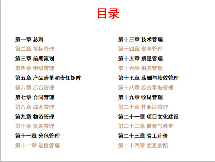 中建工程建设项目经理培训讲解,中建业务经理入职培训教材