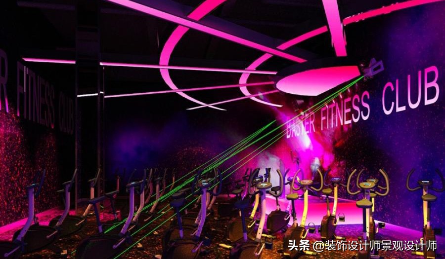 公司健身房设计效果图,书房健身房二合一设计效果图