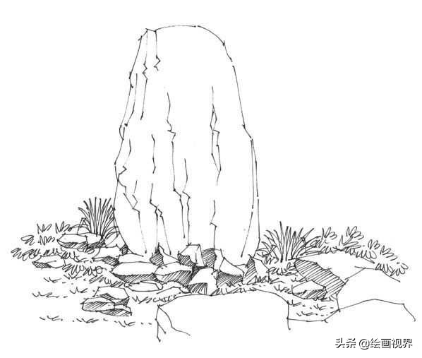 简单有意境的石头手绘,简单石头画入门教程免费视频