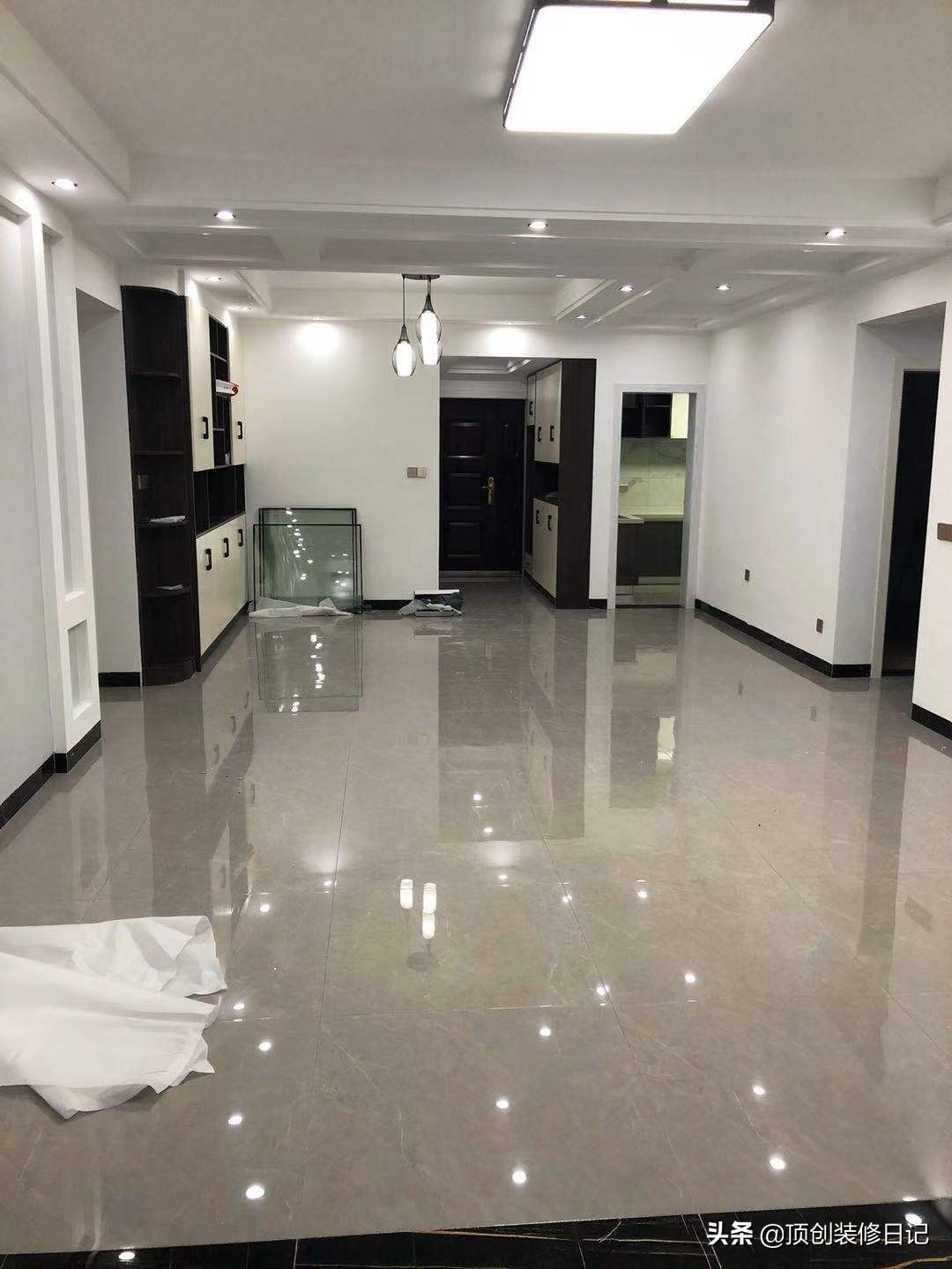 128平现代轻奢实景,128平轻奢风格效果图