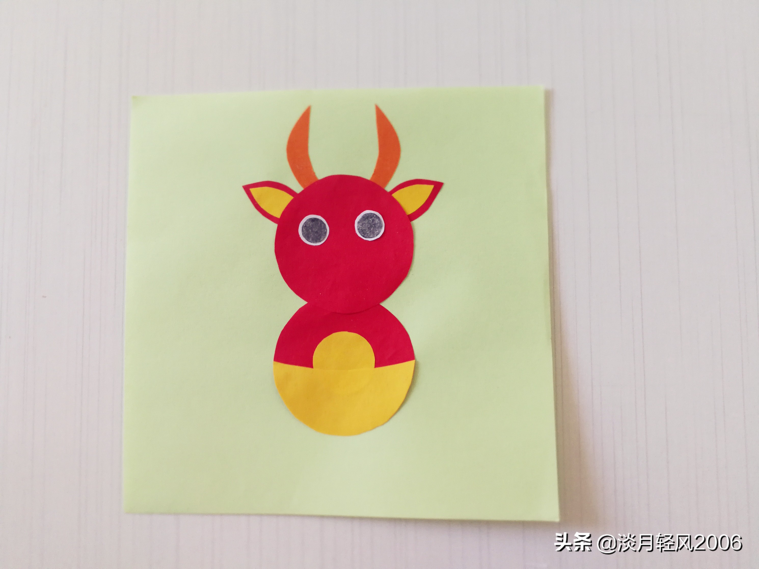 新年贺卡手工2021牛年,2021年牛年贺卡