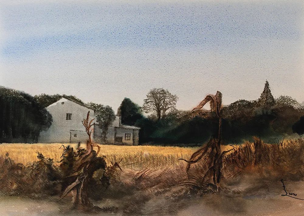 阿文绘画工作室,阿文流体画荷花