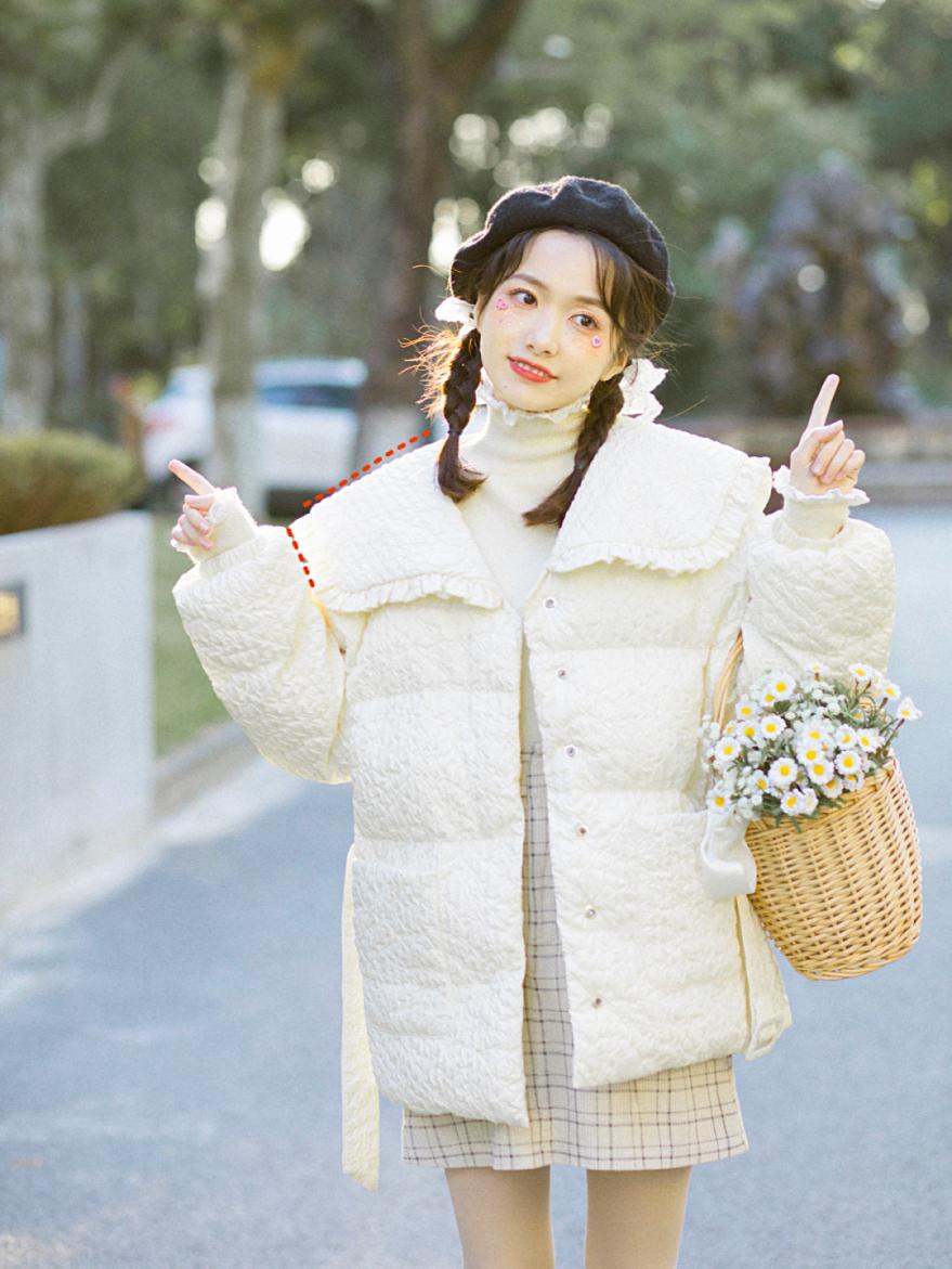 小个子140显高穿搭羽绒服,小个子冬季羽绒服搭配显瘦显高