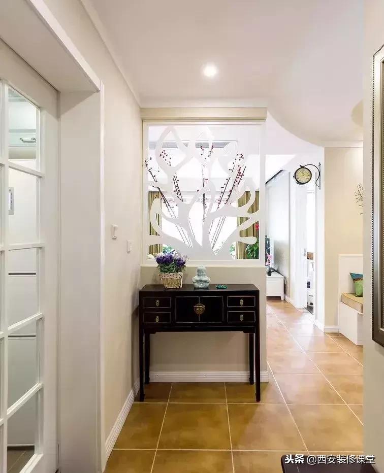 进门餐厅屏风隔断效果图轻奢,进门正对卫生间屏风隔断效果图