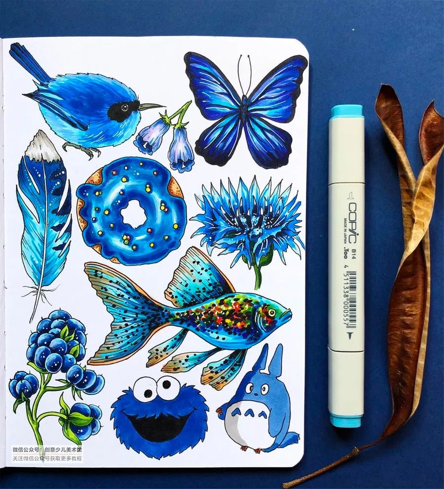 马克笔绘画背景简单,马克笔绘画简单素材