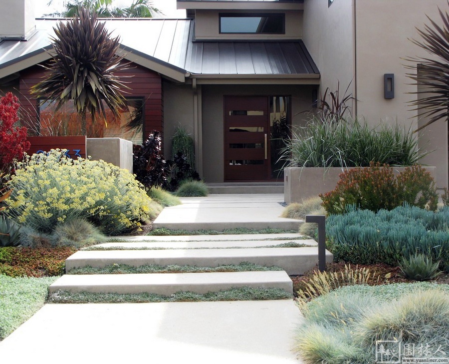 庭院入户门设计效果图,入户门庭院设计
